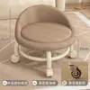 Banquinho Baixo com Rodas, Banquinho Doméstico Infantil para Aprendizagem com Rodas Universais, Banquinho Pequeno para Trabalho de Beleza, Pedicure, Cadeira Giratória com Rodas Silenciosas