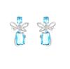 Pendientes de moda con lazo tridimensional de azúcar, plata s925, con microincrustaciones y personalidad, de lujo y alta gama.