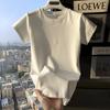 Camiseta de manga corta retro tipo chaleco americano para mujer 2024 nuevo diseño de verano ajuste ceñido top de hombro hot girl puro