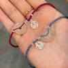 Pulsera Ping An Buckle Marca Fu para Mujer Cuerda Roja Tejida a Mano Cuerda de Mano Diseño Nicho Ins Popular en Internet Pulsera de Pareja para Novia