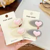Pinza para el pelo de alta gama estilo coreano con forma de corazón y pedrería, pinza lateral versátil para flequillo y mechones sueltos, accesorio para el cabello para mujer, exclusivamente para ventas transfronterizas