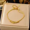 Pulsera de Acero de Titanio con Hueso de Serpiente de Doble Capa para Mujer, Sencilla y Versátil, Pulsera de Moda y de Alta Gama