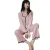 Pijama para Mujer Verano Delgado Seda de Leche 2025 Nuevo Simple Manga Corta Shorts Talla Grande Ropa de Casa Traje para Mujer