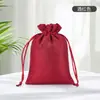 Bolsas de Algodón de Bambú y Lino con Cordón Bolsas Personalizadas de Colores para Guardar Joyería Empaque de Joyería Bolsas Pequeñas de Tela