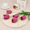 5 Tulipanes de Cabeza Única con Múltiples Cabezas, Tacto Realista, Decoración de Boda, Flores Artificiales, Accesorios para Fotografía, Flores Secas, Flores Falsas