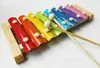 Instrumento Musical de Percusión Orff de Madera Cascabel Campana de Colores Campana de Muñeca Triángulo Instrumento de Percusión Juguete Musical para Jardín de Infantes