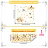 Uma Variedade de Adesivos de Janela Borboleta de Plantas e Flores em Cores de Outono para Portas e Janelas de Vidro, Adesivos de Vidro com Aderência Estática com Visibilidade Dupla Face
