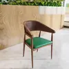Restaurante de Té Estilo Hong Kong Combinación de Mesa y Silla Casa de Té de Hotel Restaurante Occidental Silla de Madera Maciza Ratán Cabina de Restaurante Sofá Comercial
