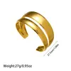 Produto popular de travessia de fronteira europeu e americano: Pulseira de aço titânio banhada a ouro 18K, versátil para uso diário, atacado do fabricante
