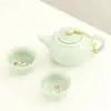 Juego de Té de Cerámica Dehua Ge Kiln Caja de Regalo Pequeña Juego de Té Kung Fu Cerámico Venta al por Mayor Personalizado Regalo para Evento de Inauguración Juego Pequeño