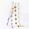 Novo Brinquedo para Gato Caqui Vara para Gato Haste Longa Madeira Sólida Brinquedo para Gatinho Durável e Resistente a Arranhões Interativo Alívio do Tédio Brinquedo para Pet