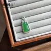 Estilo chino tradicional, alta calidad, verde imperial, colgante de ágata verde natural de alta transparencia, diseño unisex, accesorio versátil