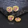 Prata 925 Banhada a Ouro Acessório em Forma de Coração Cortado em Diamante DIY Moda Personalizada Estilo Levemente Luxuoso Pulseira Pequeno Acessório