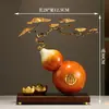 Adornos de Calabaza de Pino de Esmalte de Alta Gama para Dar la Bienvenida, Exquisitas Cajas de Regalo para Ancianos y Líderes, Decoraciones para Sala de Estar de Nuevo Estilo Chino