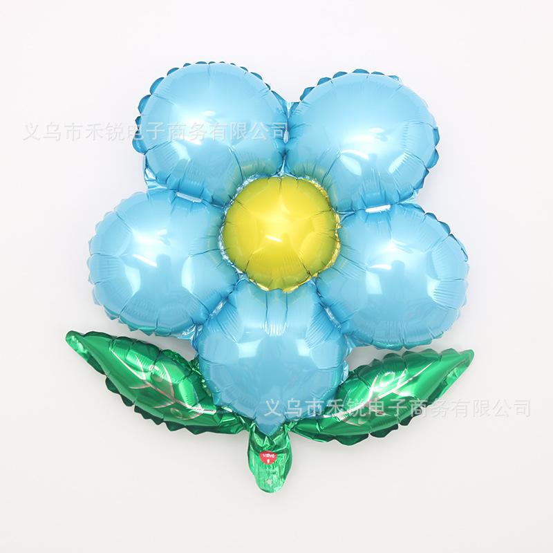 绿叶五瓣花天蓝
