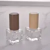 5ml Atacado de Fábrica Frasco para Decantar Perfume Tampa Quadrada de Madeira Sólida Frasco de Perfume Mini Portátil Borrifador de Névoa Fina Frasco de Vidro Vazio