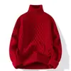 Suéter Vermelho para o Ano de Nascimento, Outono e Inverno Estilo Preguiçoso Masculino Cardigan de Tricô Grosso de Alta Qualidade, Natal Comércio Exterior Atacado Transfronteiriço