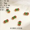 Acessórios de joia em liga que preservam a cor método antigo ouro de areia duas vidas feliz boa sorte contas espaçadoras corda de tecelagem diy fio de contas artesanal para amarrar pequenos acessórios