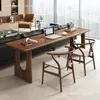 Mesa longa dupla encostada na parede para encosto de sofá, design simples e moderno, adequada para uso doméstico, escrivaninha de estudante, mesa de computador de escritório, madeira