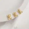 Colgante de Oso Estéreo Brillante de Oro Real Recubierto de Cobre 14K que Conserva el Color Joyería Colgante para Pulsera DIY Collar Colgante