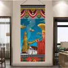 Tela Colgante Decoración de Casa de Huéspedes de Xizang Pintura de Tela Colgante de Pared de Fondo para Sala de Estar de Xizang Estilo Étnico Tapiz con Borlas para Sala de Té Tapiz Tapiz