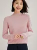 Nuevo Suéter de Cachemira para Mujer Otoño e Invierno, Cuello Alto Enrollado Engrosado, Suéter Casual Holgado, Prenda Base de Punto Talla Grande