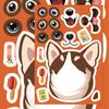 8 Colagem de Cães de Desenho Animado Adesivos Decorativos Feitos à Mão DIY para Capa de Celular Adesivos de Grafite Infantil Prêmios