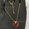 Novo Colar de Coração Dourado V Edição de Luxo da Feijia para Mulheres, Espessamente Banhado a Ouro 18K, Design de Coração Vazado, Corrente Clavicular Clássica e Simples de Madrepérola