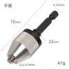 Portabrocas eléctrico Yun Bei Ajustable de Tres Mordazas de Cambio Rápido Mango Hexagonal Portabrocas para Broca Helicoidal 0.3 mm-8mm