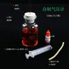 Manómetro barométrico usando botella de vidrio matraz Erlenmeyer para determinar la presión atmosférica Aparato experimental Barómetro simple Escuela primaria