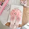 Conjunto de Chapéu e Meias para Bebê Menina, Chapéu Pulôver de Fio com Lantejoulas Florais, Touca Protetora de Fontanela para Recém-nascido, Chapéu Indiano