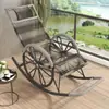 Sillón mecedor reclinable silla para persona perezosa siesta sala de estar balcón reclinable persona perezosa puede reclinarse puede dormir silla de ocio silla mecedora para ancianos