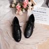 Venda Direta de Fábrica 2026 Novo Estilo Sapatos Brancos de Couro Bovino com Salto Baixo para Mulheres, Sapatos Casuais com Solas Antiderrapantes, Sapatos Brogue Estilo Universitário