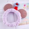 Banda elástica para el pelo de oso de vellón coral, corona, banda para el pelo de baño, hebilla para la cabeza con forma de corazón, accesorios para el pelo con forma de bola de pelo de Corea del Sur, tocados