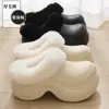 Pantuflas de Algodón con Soporte de Arco para Mujer 2025 Nuevo Otoño e Invierno Ropa de Exterior Pantuflas de Algodón Cálidas Impermeables de Suela Gruesa para Mujer