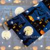 Nova caixa de presente de Halloween, papel de embrulho para presente, abóbora, caveira, fantasma, feriado, papel decorativo
