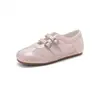 Sapatos de Treino Alemães Estilo Balé com Aumento de Altura em Couro Camurça para Mulheres, Novo Modelo Verão 2026, Velcro Moda Confortáveis Casuais
