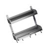 Estante de pared para cocina sin perforaciones, multicapa, multifuncional, para condimentos, estante de almacenamiento para suministros domésticos
