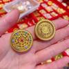 Colgante de estilo Palacio vintage de larga duración y que no se decolora, cinco bendiciones, perfecto, oro de arena de Vietnam, colgante hueco bañado en oro, suministro