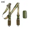 Correa Táctica de Aleación de Doble Punto Estilo Americano Transfronteriza para Entusiastas Militares, Combate al Aire Libre, Set de Correa Cruzada para Arma con Almohadilla para Hombro Cs de la Vida Real
