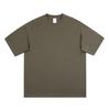 Playera Vintage de Manga Corta de Algodón Pesado de 320g Algodón Talla Grande Cuello Redondo Gruesa Color Sólido Hombro Caído Manga Media para Hombre