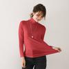 Camisa Japonesa Base para Casa 40 Tejido Modal Traje Cuello Alto Manga Murciélago Top Slim Camiseta Color Caramelo