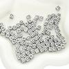 Cuentas acrílicas del alfabeto inglés, cuentas cuadradas, cuentas planas, cuentas redondas, accesorios de bricolaje hechos a mano, cuentas para pulseras, cuentas de mano.
