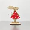 Adornos de Escritorio de Huevo de Conejo de Pascua de Madera Artesanías Ambiente Festivo Suministros del Fabricante Adornos Decorativos