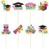 Decoración para tartas de graduación en Hawái transfronteriza, inserción de tarjetas, complemento para tartas de graduación, suministros para decoración de tartas de temporada