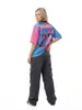 Ropa para Hombre Jie Zhan Estilo Americano Bloques de Color Malla Béisbol Manga Corta 2026 Primavera/Verano Nueva Marca de Moda Patchwork Malla Transpirable Camiseta