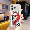 Funda para iPhone 18 Pro con diseño personalizado de perro rayado y con manchas, de flocado y silicona líquida, apta para la piel, para Apple 15