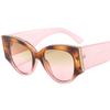 Gafas de Sol Ojo de Gato de Montura Grande Ch2857 Decoración de Patrón Colorido a Juego Transfronterizas Europeas y Americanas Elegantes Gafas de Sol para Mujer