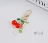 Llavero de Cereza y Flor de Cerezo 3D - Fresco y Lindo Bolsa de Fruta 3D Funda de Teléfono Bolso Equipaje Decoración