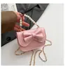 Bolsa Transversal Pequena Quadrada Simples Casual Estilo Novo 2026 com Laço, Bolsa Transversal da Moda Tendência para Mulheres